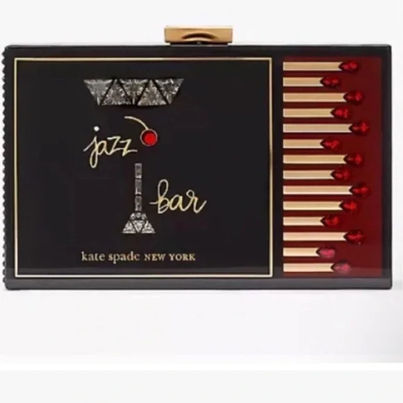 RARE NWT Unopened Kate Spade “Perfect Match” Matchbox Embellished Resin Clutch - Picture 4 of 12